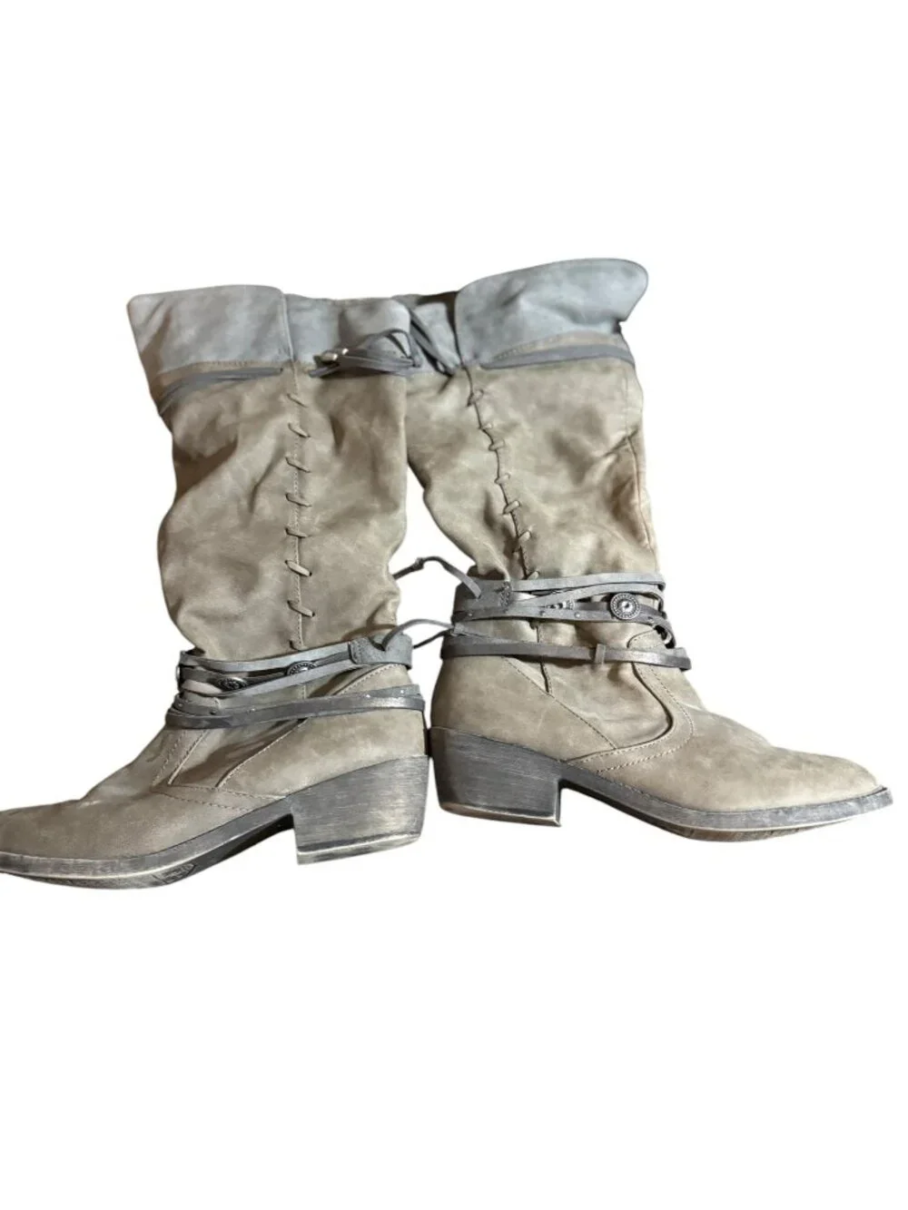 Jellypop “Lanie” Knee‑High Boots – Taupe – Size 10M – Excellent Condition